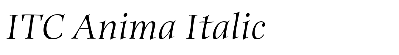 ITC Anima Italic